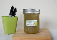 Load image into Gallery viewer, Pantry labels with green outline and decorative lemon. 1 x 2 inch food storage labels for food stored in your pantry, freezer or fridge. Self adhesive and easy to remove.