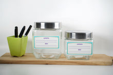 Load image into Gallery viewer, pantry labels, food storage, jam labels, container labels, daycare food lables, identification labels, removable labels, write-on labels, lined labels