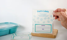Load image into Gallery viewer, Pantry labels, set of 16 in a package, jam labels, content and date labels, lined write-on labels, food labels, food storage labels.
