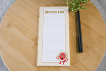 Load image into Gallery viewer, Grocery List Notepad, Cute Pink Grapefruit Lined Pad, 50-Tear Away Sheets