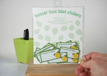 Load image into Gallery viewer, Packge of 24 pantry labels 1 x 2 inch food storage label with decorative lemon. Write on Content and date food labels for food stored in pantry, fridge or freezer.