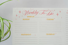 Load image into Gallery viewer, weekly to do notepad, to do planner, monday to friday planner, undated planner, notes planner, mom's to do planner, school planner, to do notepad