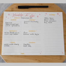 Load image into Gallery viewer, Weekly planner with notes. 50 tear away sheets, daily planner, weekly to-do list.