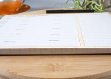 Load image into Gallery viewer, weekly meal planner with grocery list, ked meal planner, meal planning pad, meal planning stationery, food tracker notepad, dinner food planner, weekly planner and grocery list, family meal plan template, menu planning.