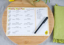 Load image into Gallery viewer, meal planner pad with grocery list, dinner planner, weekly meal plan journal, meal prep template, menu planner, family dinner plans, keto meal plans, meal plan template, meal prep notepad, meal prep calendar, meal plan keto, family meal planner, menu keto.