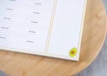 Load image into Gallery viewer, meal planner notepad, weekly meal plan with grocery list, meal prep planner, dinner plans for kids, meal plan template, diabetic food plan, elderly meal planner, meal planning pad.