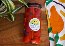 Load image into Gallery viewer, Date opend stickers. Lemon food storage labels. Write on, removable date labels. Durable food labels for periable foods.