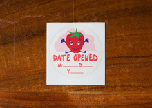 Load image into Gallery viewer, Raspberry Date Labels, Write-On Food Storage Labels, Round 2" x 2" , Set of 24