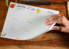 Load image into Gallery viewer, White Weekly Planner Notepad With Detachable To-Do List and Priorities, 50 Tear-Away Sheets