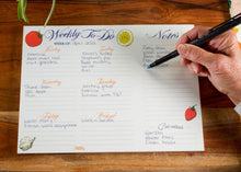 Load image into Gallery viewer, White Weekly Planner Notepad With Detachable To-Do List and Priorities, 50 Tear-Away Sheets