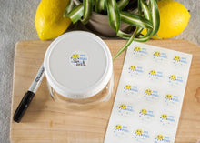 Load image into Gallery viewer, Lemon Open Date Labels, Write-On Food Storage Stickers, 1&quot;x1&quot;Circles, Pack of 36
