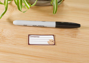 Foood freezer and fridge sticker label, pantry stickers, container label, write on labels, water proof labels, container stickers, cute cookie sticker.