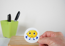 Load image into Gallery viewer, Lemon Fellow Sticker, 2&quot;x2&quot; Circle
