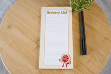 Load image into Gallery viewer, Grocery List Notepad, Cute Pink Grapefruit Lined Pad, 50-Tear Away Sheets
