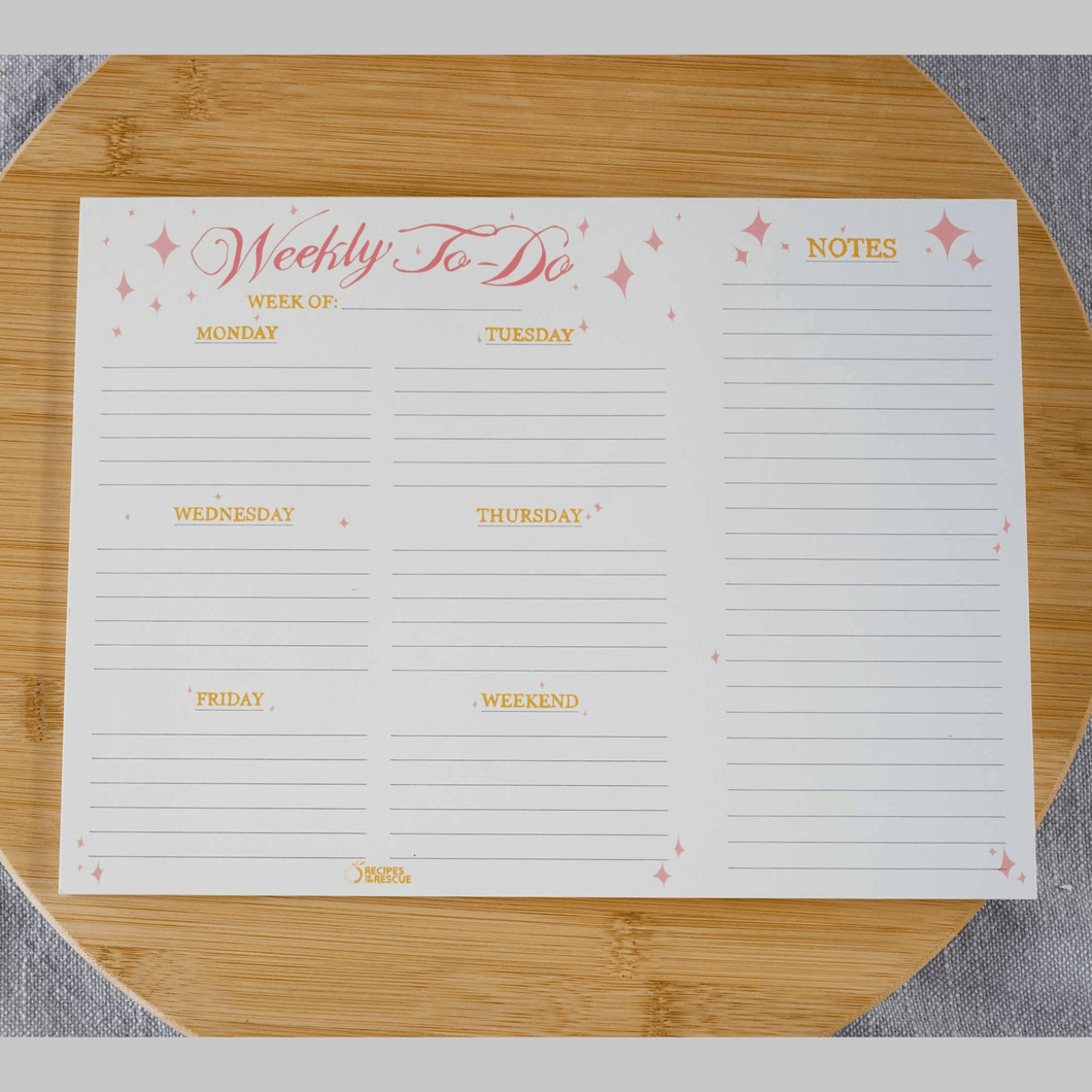 Weekly to-do planner notepad. 50 tear-away sheets. Weekly planner with notes. Task Planner pad. To-Do Daily memo pad. Work planner pad