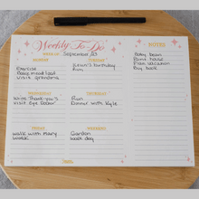 Load image into Gallery viewer, Weekly planner with notes. 50 tear away sheets, daily planner, weekly to-do list.
