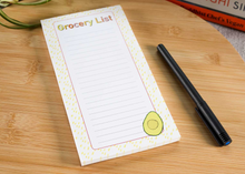 Load image into Gallery viewer, grocery list notepad, shopping list pad, list notepad, market list, diabetic shopping list, kids shopping list, daycare food list
