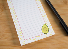 Load image into Gallery viewer, grocery list notepad, shopping list pad, 50-page lined notepad, avocado themed pad, list pad, market list pad.
