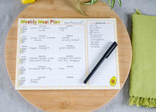 Load image into Gallery viewer, meal planner pad with grocery list, dinner planner, weekly meal plan journal, meal prep template, menu planner, family dinner plans, keto meal plans, meal plan template, meal prep notepad, meal prep calendar, meal plan keto, family meal planner, menu keto.
