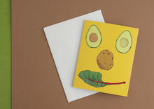 Load image into Gallery viewer, Avocado Smiling Greeting Card
