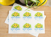 Load image into Gallery viewer, Datel food labels come in a set of six. Lemon storage labels. Date openened stickers. Food expiraton labels. Best before 2 inch labels. Write on date stickers.
